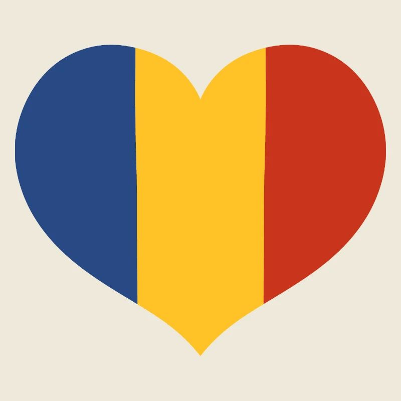Romanian Flag Heart