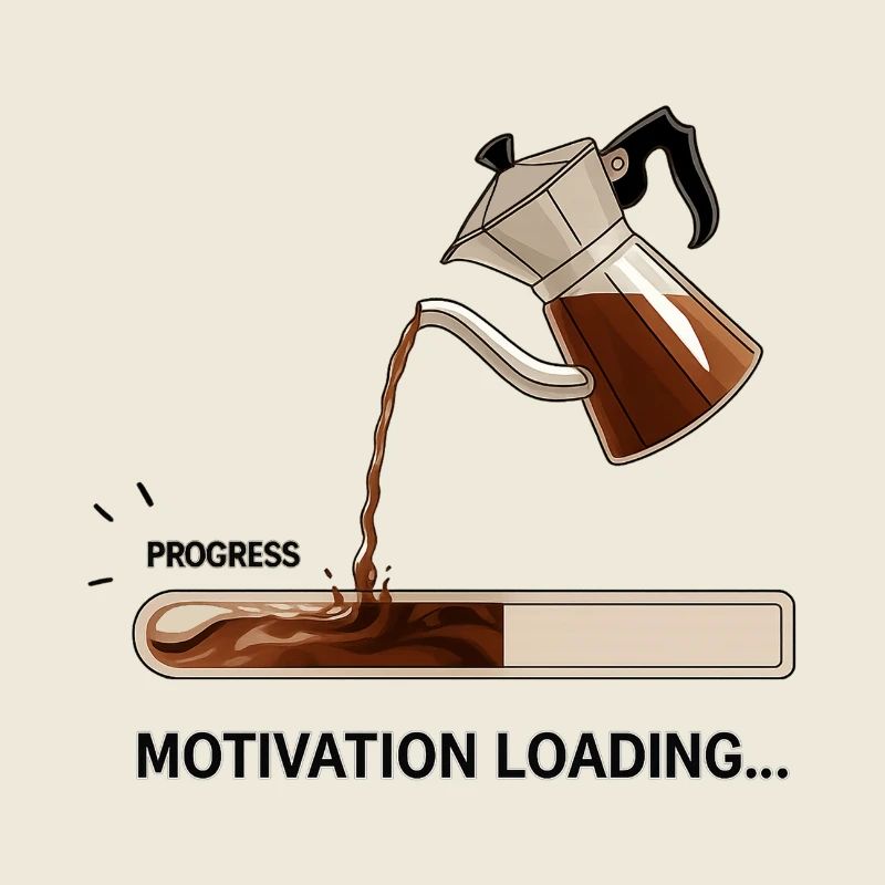 Motivation lädt mit Kaffee