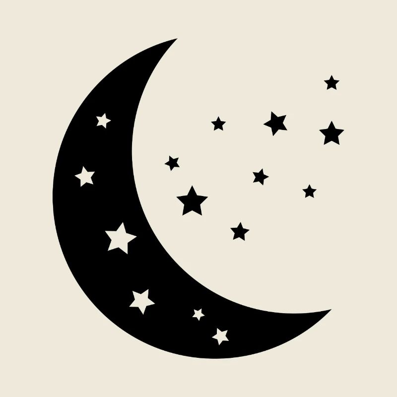Lune et étoiles