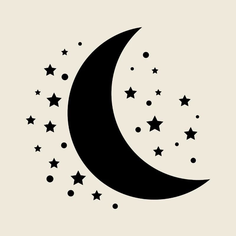 Lune et étoiles