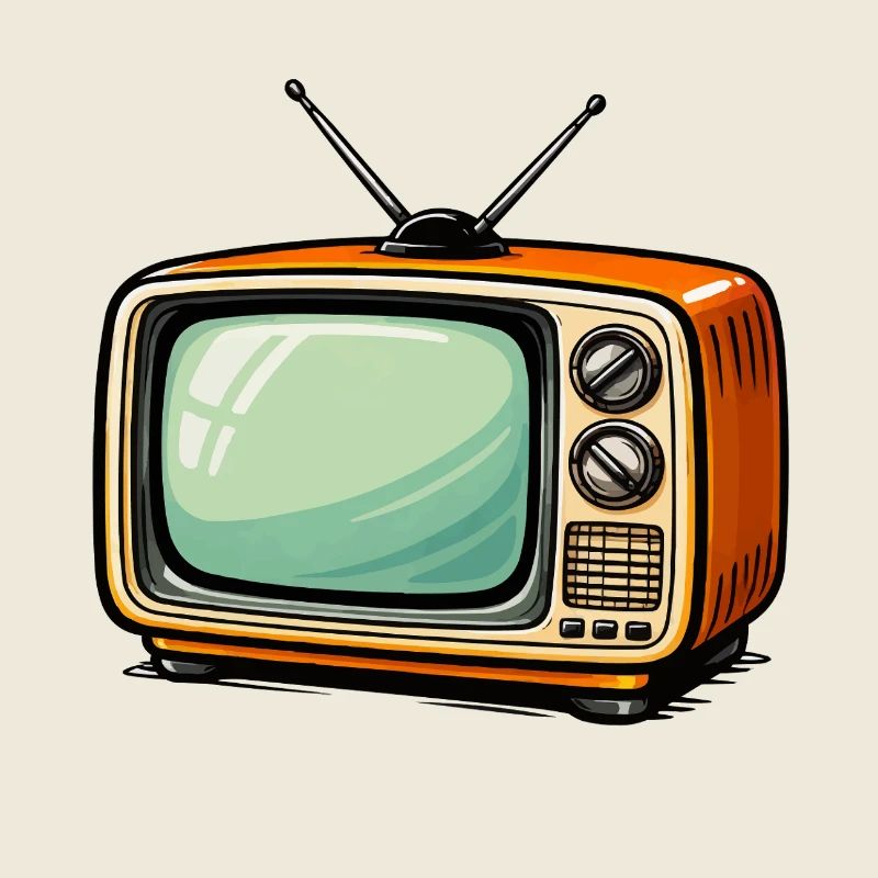 Dessin animé télévisé rétro TV