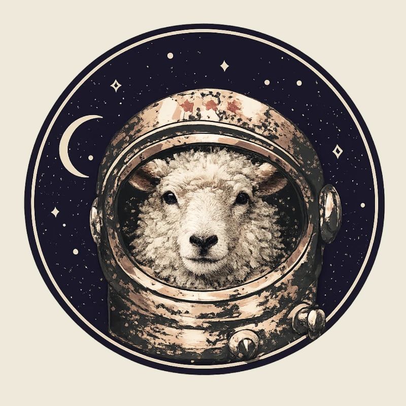 Astronaut sheep in orbit