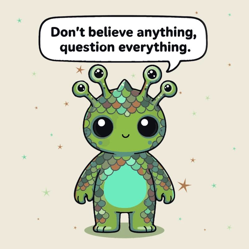 Curious Alien - Statement: Question everything
