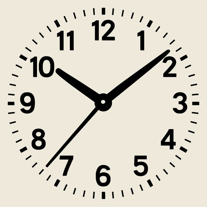 Clock Analog Dial Digits Time