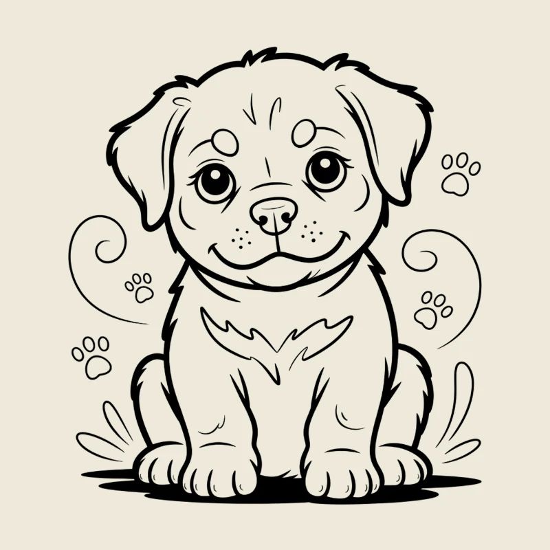 Petit chiot ami