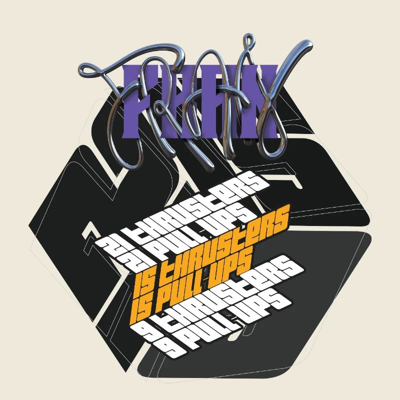 Graphisme de la version sombre du Fran Hero WOD Cross Training