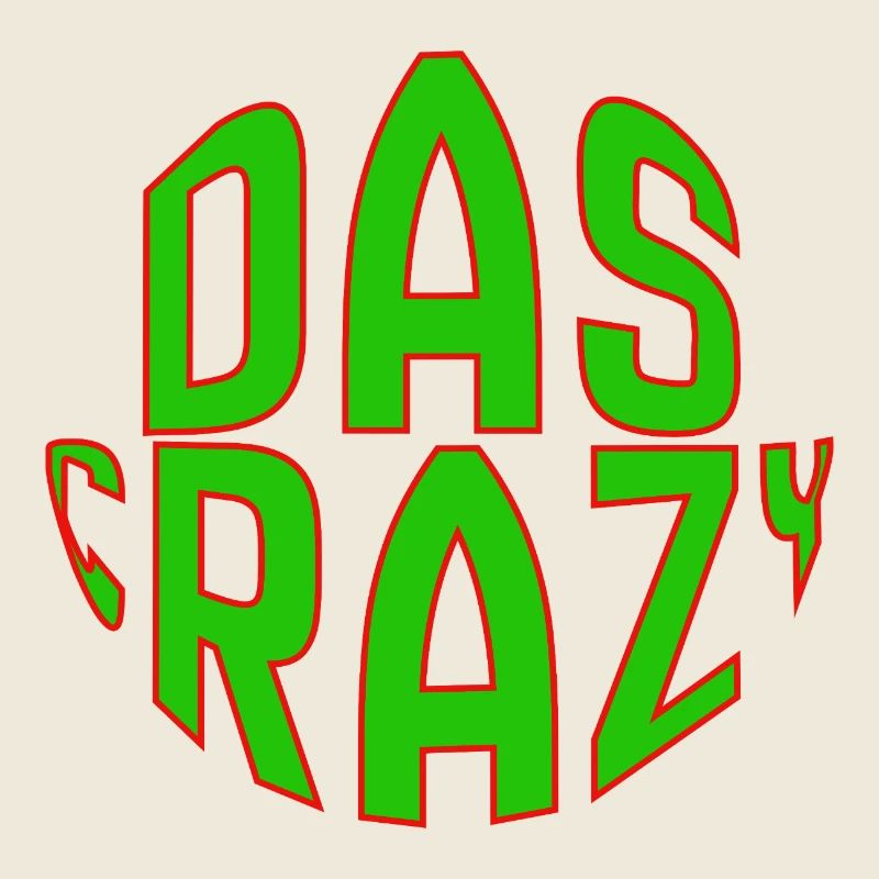 Das Crazy Grüne Comic-Schrift Design