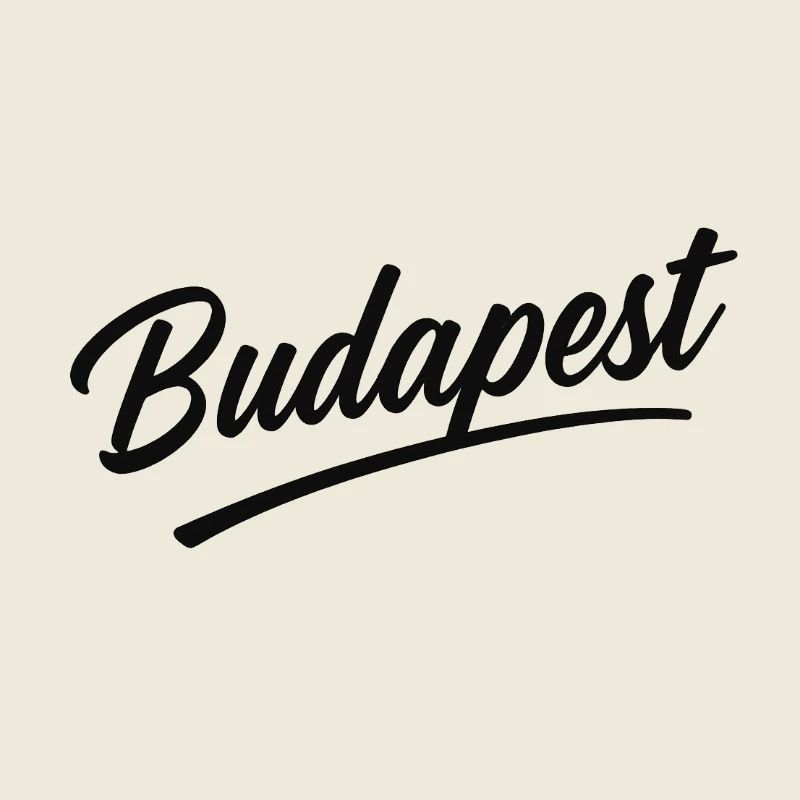 Budapest Script Lettering Travel Souvenir