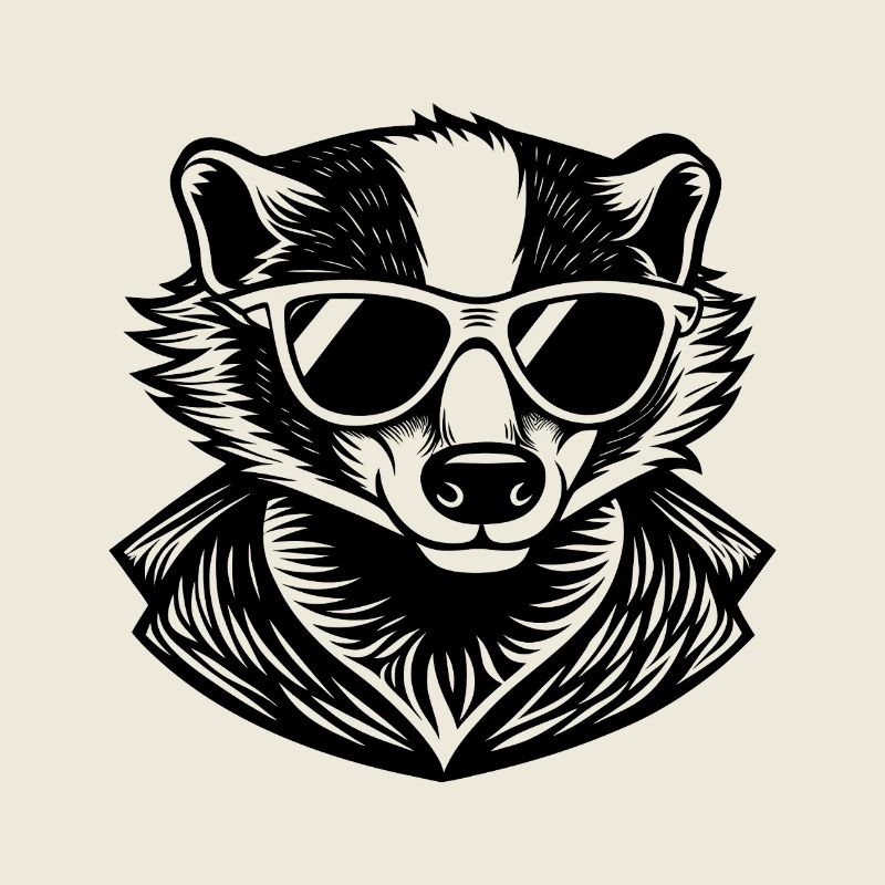 Badger in sunglasses