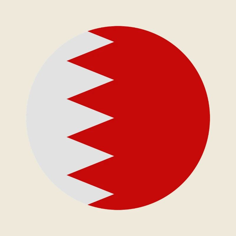 Drapeau rond de Bahreïn