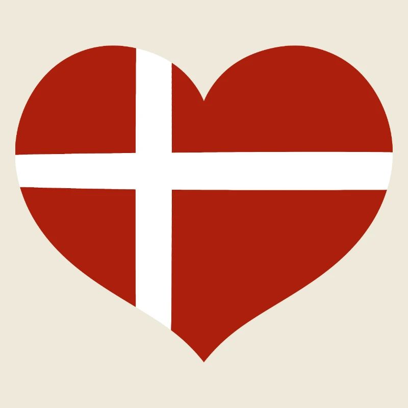 Danish Flag Heart