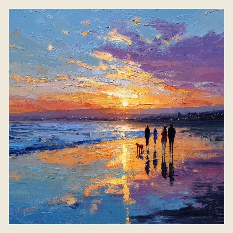 Sunset over the sea