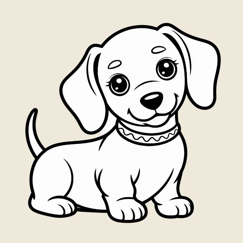 Kuschelhund Welpen Cartoon