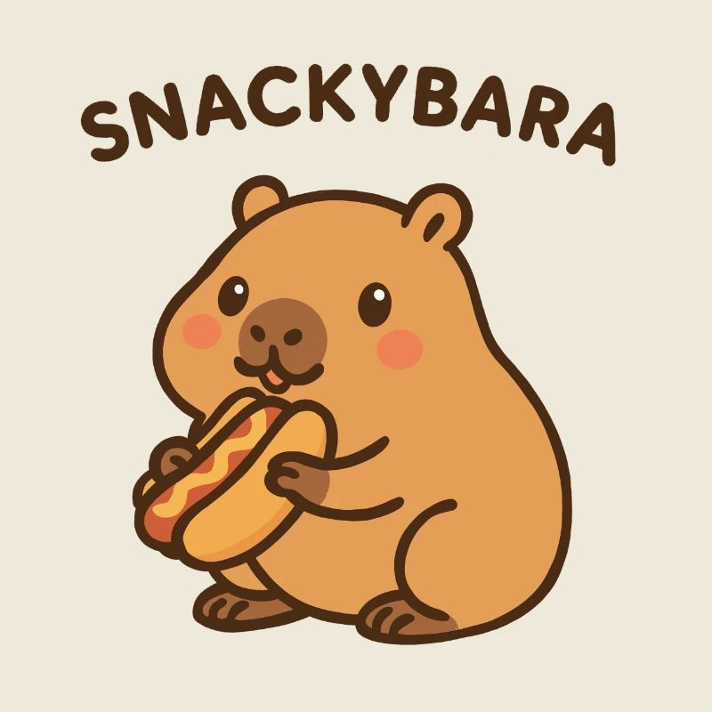 Snackybara - Capybara with Hotdog