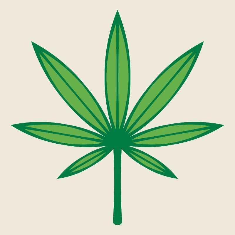 Cannabis / Marijuana / Hemp (Outline / 2C Green)