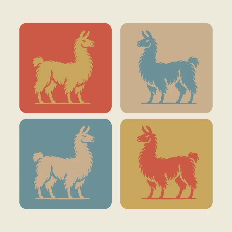 Lama Pop Art Retro