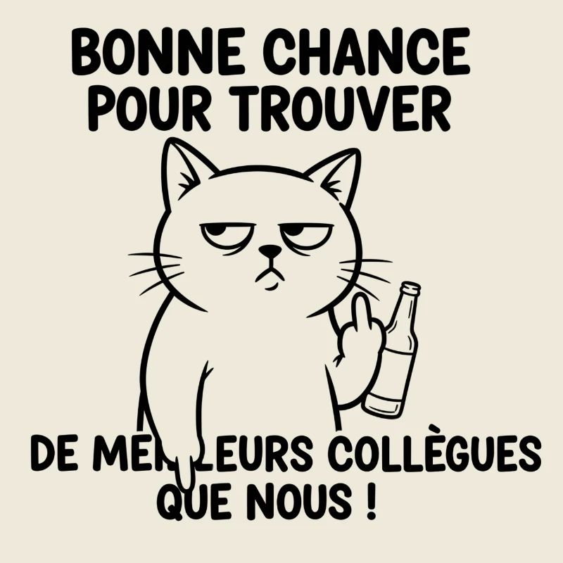Chat blasé et bière: Bonne chance