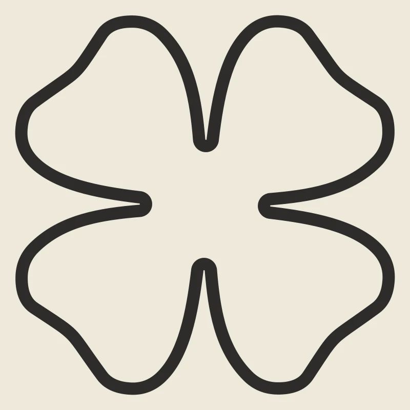 Kleeblatt Glücksbringer – Minimalistisches Design
