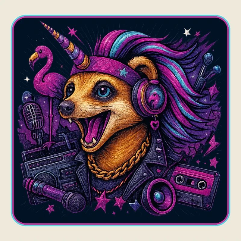 Erdmännchen Einhorn Party