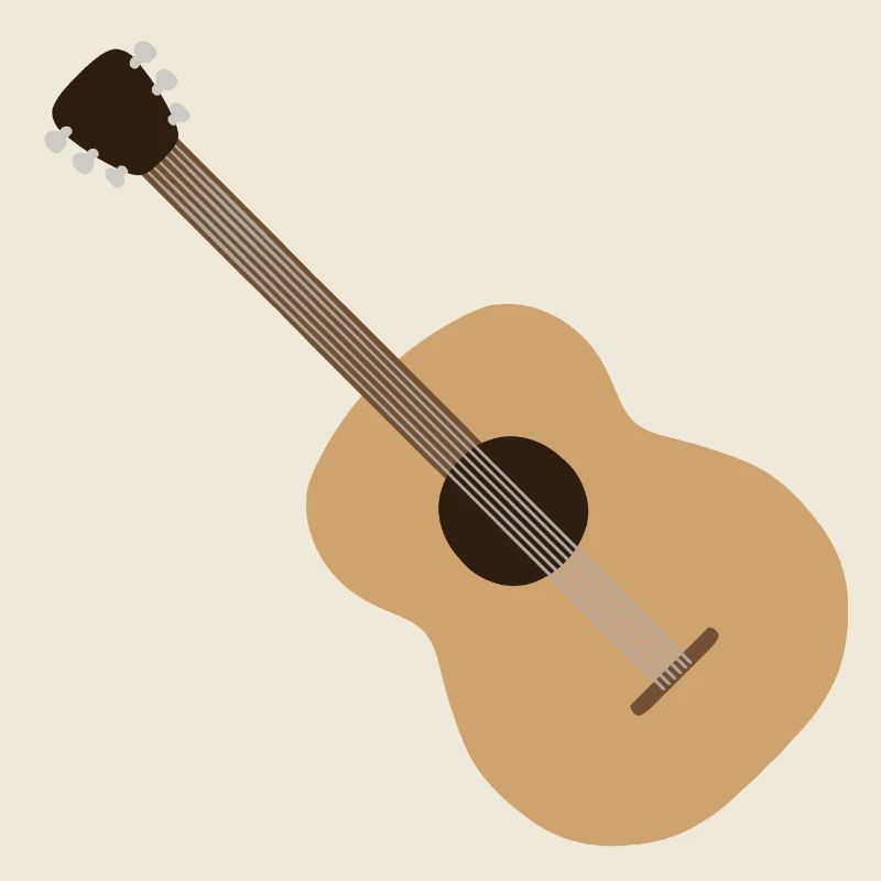 Silhouette de guitare acoustique