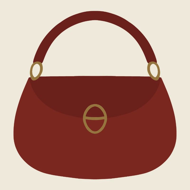 Crimson Handtaschen-Silhouette