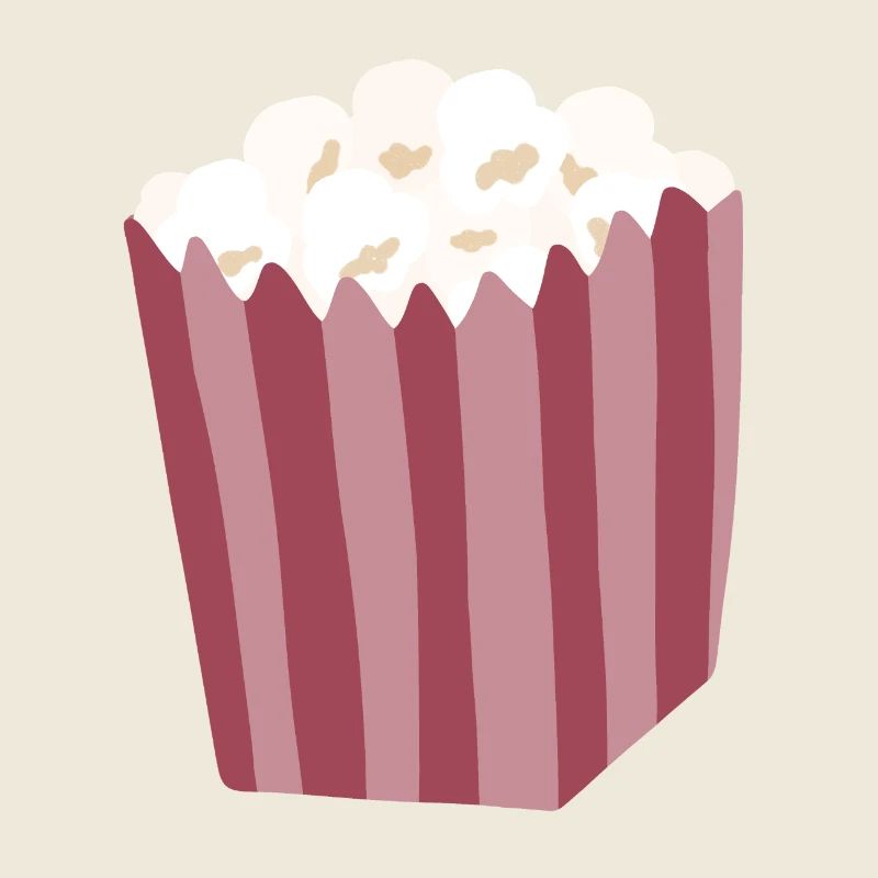 Popcorn Box Illustration