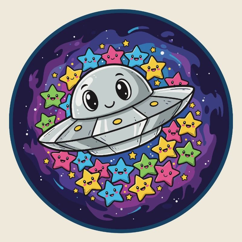 Kuscheliges UFO mit Sternenzauber