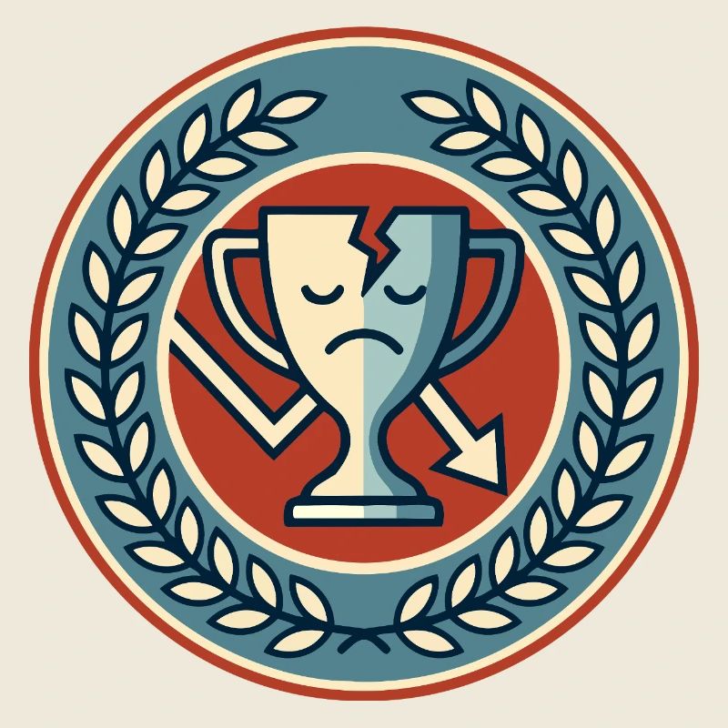 Motif du symbole du perdant de la coupe triste
