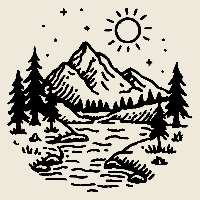 Berge Landschaft Wald