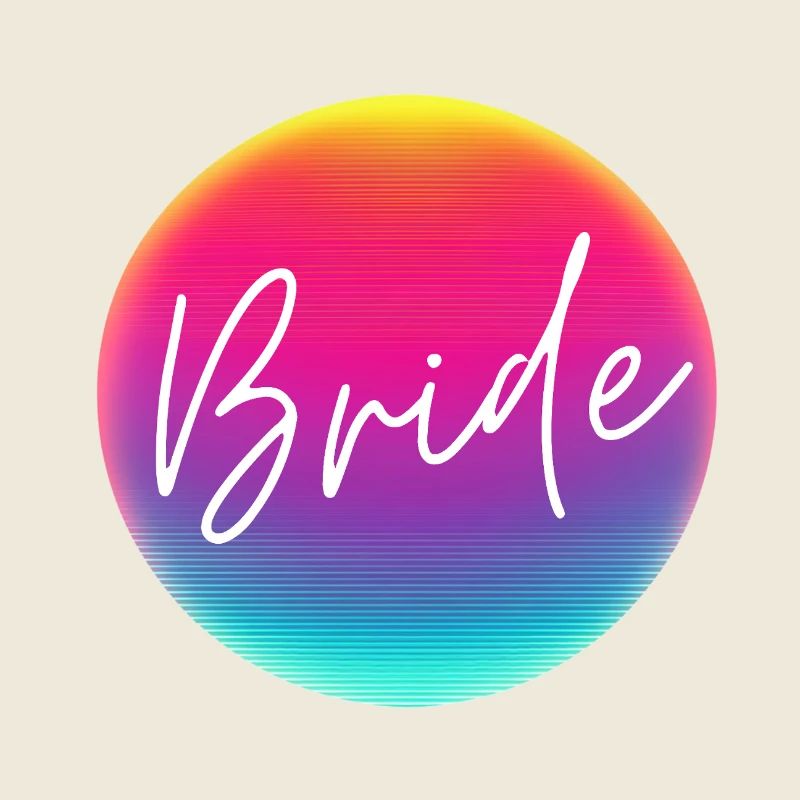 Équipe Mariée ! Cercle néon cool personnalisable