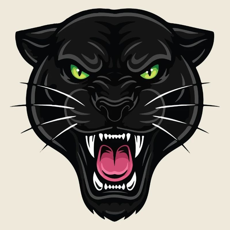 Panthère Noire Yeux Verts Force