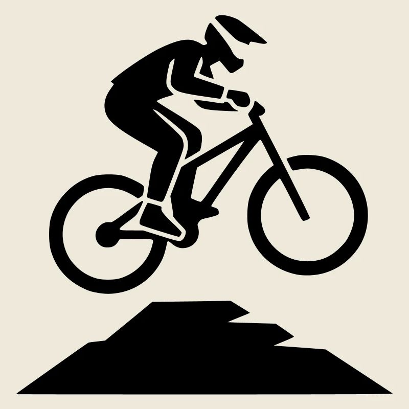 MTB Sprung Biker Silhouette