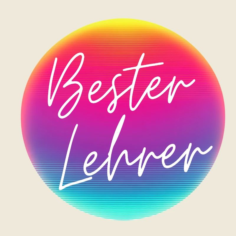 Beste Lehrer! Neon Kreis Personalisierbar