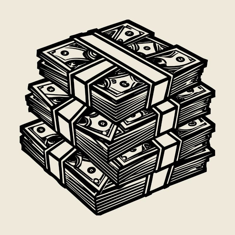 Grosse pile d’argent