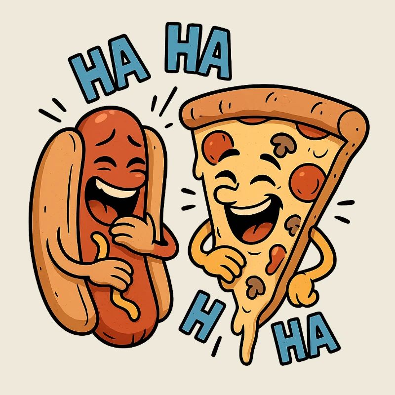 Pizza et hot-dog : Un duo joyeux