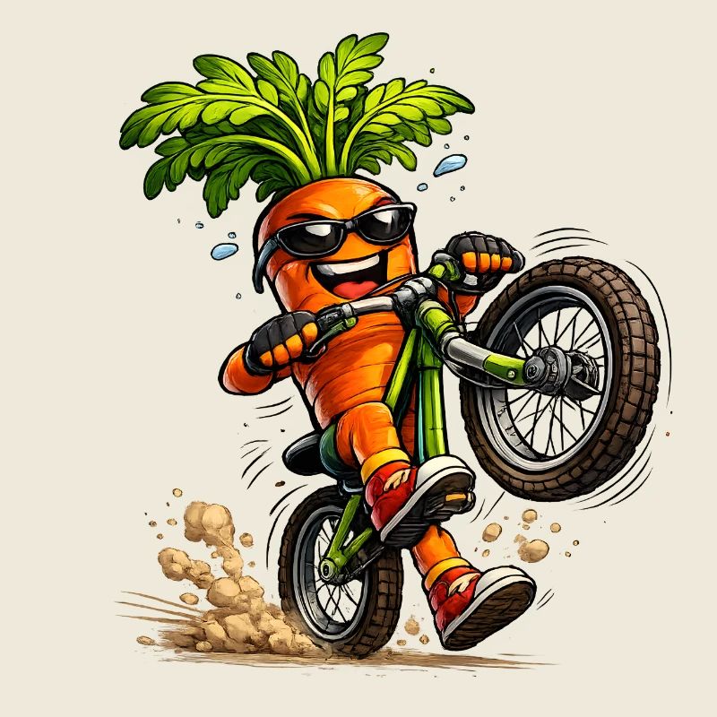 Sympa la carotte sur le vélo