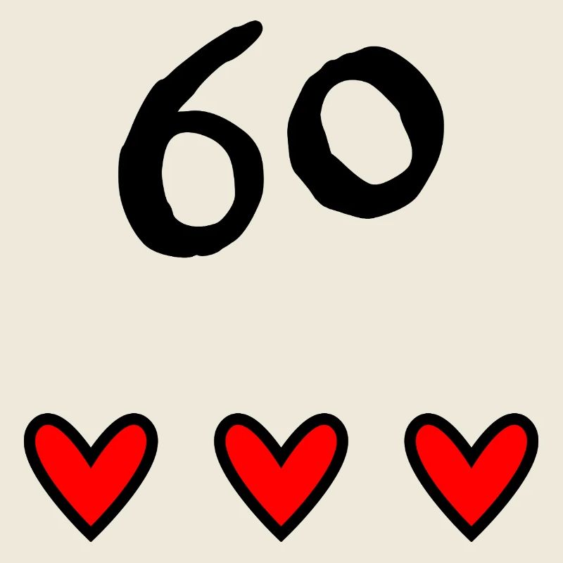 60. 60 JAHRE. 60-JÄHRIGES JUBILÄUM. 60. GEBURTSTAG.