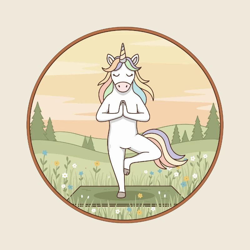 Yoga-Einhorn-Magische Baum-Pose