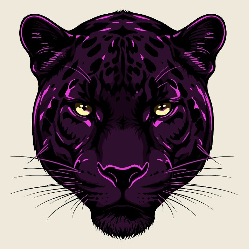 Purple Tiger Head