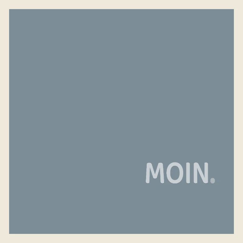 Moin Poster Minimal North German Humor Typography
