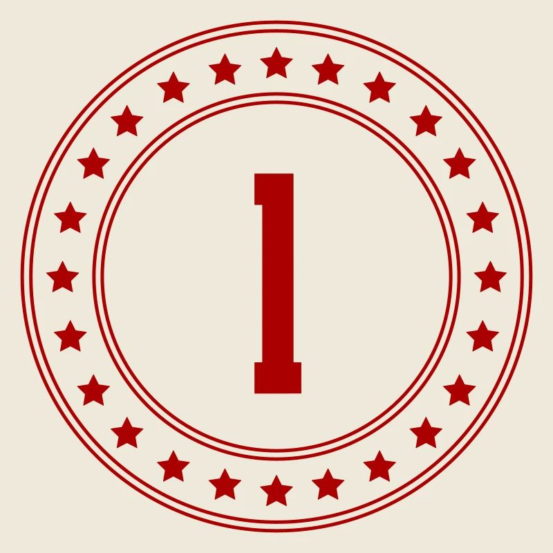 First Place Emblem with Star Circle