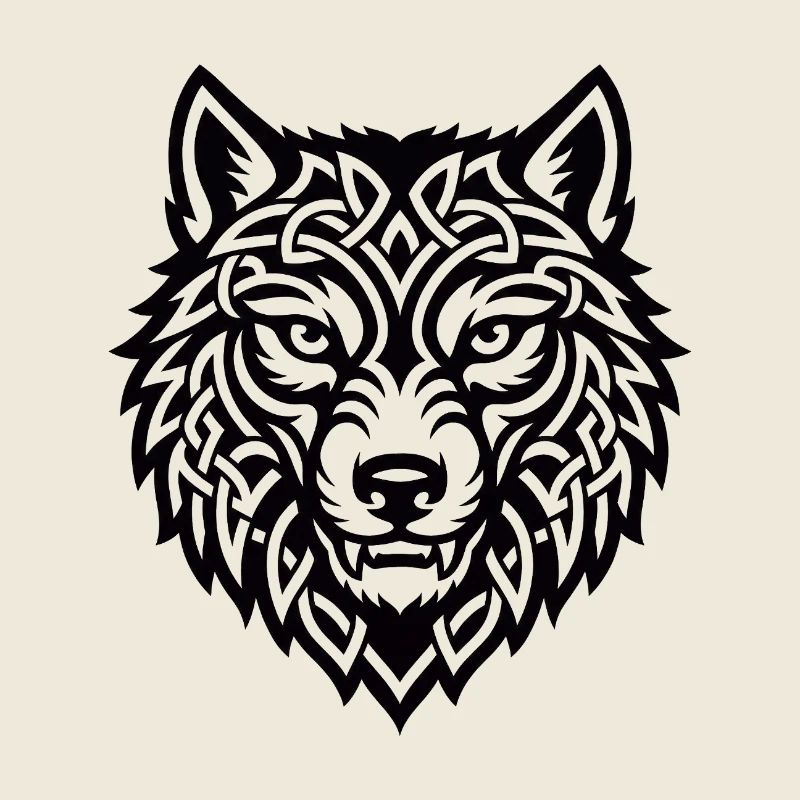 Wikingerwolf Ulfr Nordisches Kriegerdesign