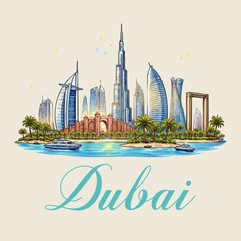 Illustration de la skyline de Dubaï