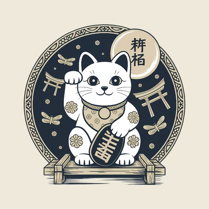 Maneki Neko Night Medallion