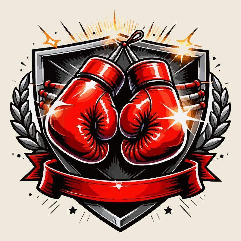 Boxhandschuh Wappen Design