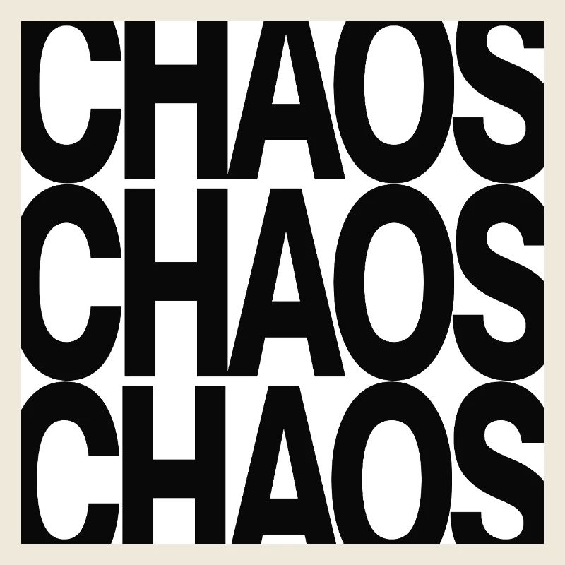 Chaos Typography Minimal Design