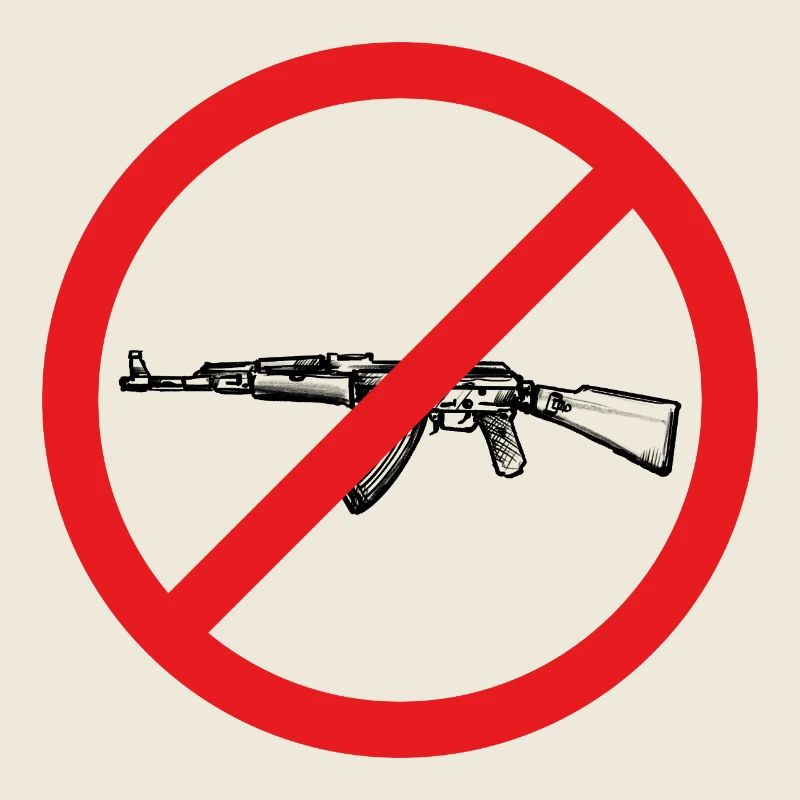 Signe de paix d’interdiction d’armes - Illustration