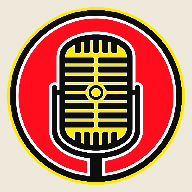 Retro-Mikrofonabzeichen