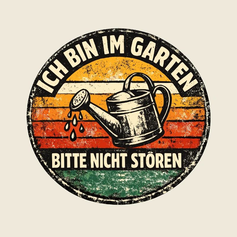 Gartenruhe Bitte Nicht Stören Retro