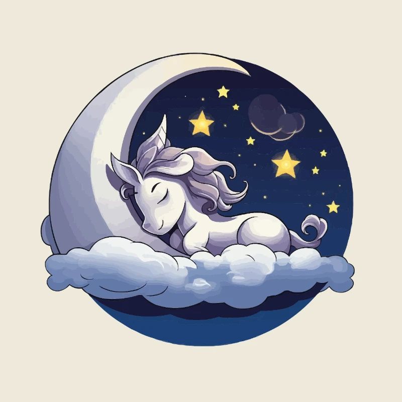 Licorne Moondream sur le Nuage